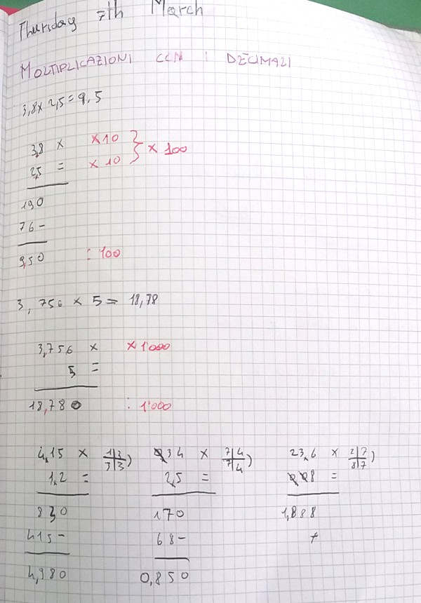Moltiplicazioni con i numeri decimali | DigiScuola – Matematica