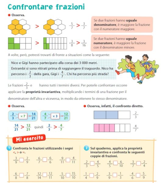 Confrontare frazioni | DigiScuola – Matematica